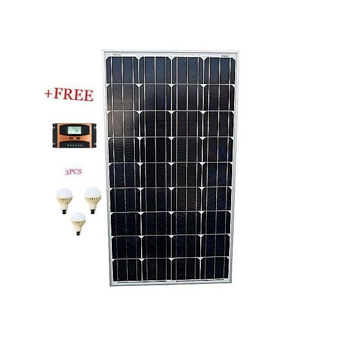 Sunlight Solar 100Watts Solar Panel + Free Charge Controller + Free 3 Bulbs