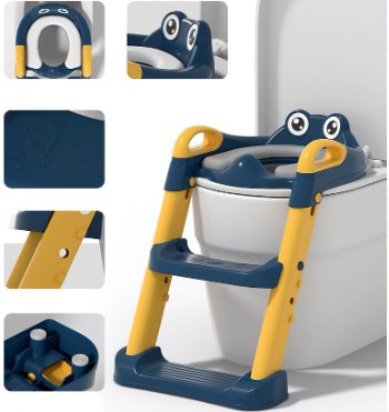 Kids Training Toilet ladder seat with PVC cushion /Soft pad and Cartoon