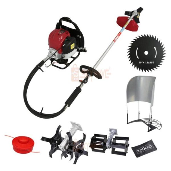 Tlac back pack Brush Cutter/tiller/weeder/wheat harvester with accessories