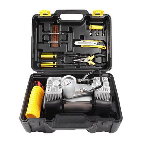 Portable Double Cylinder Car Air Compressor ,Tire Repair Kits