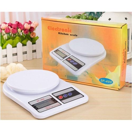 Digital Kitchen Weighing Scale Sf-400 Food Weight Machine White 10Kg Lcd Display