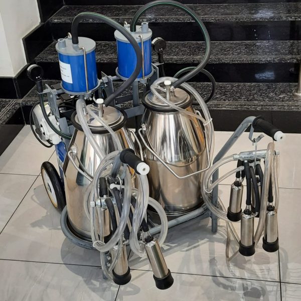 Milking machine double barrels